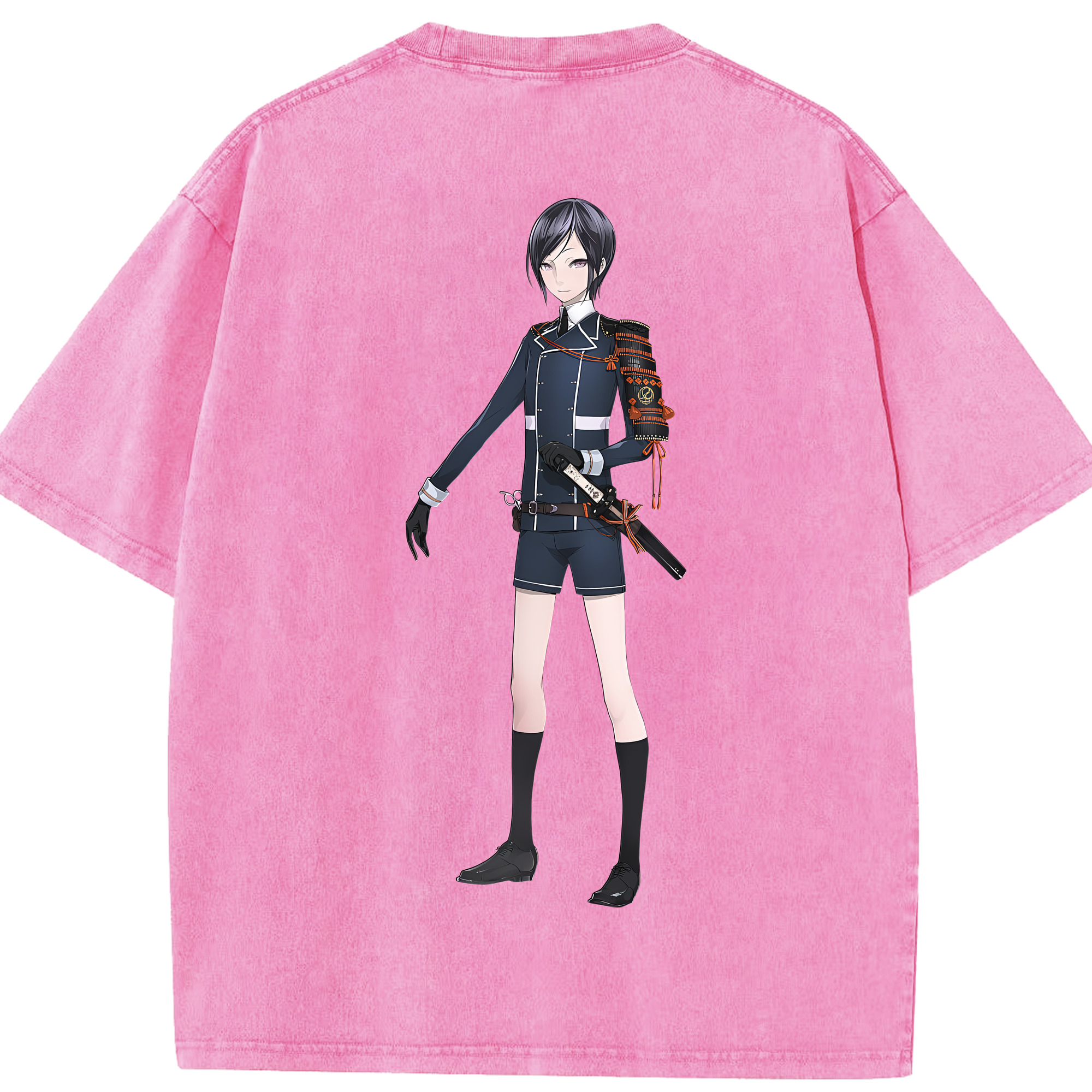 （画像用） 刀剣乱舞 Touken Ranbu 綿100% ヴィンテージ風 半袖Tシャツ（背面プリント）